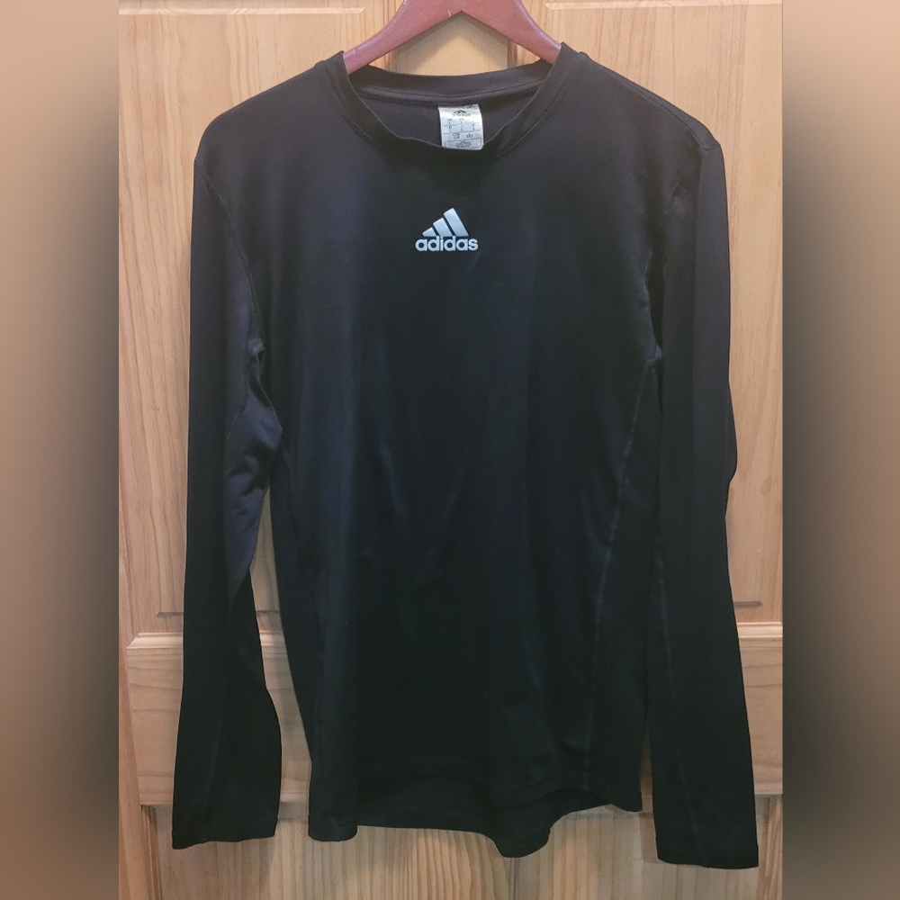 Womens Black Adidas Long Sleeve Training Compression Shirt. Size Large